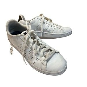 K-Swiss‎ Mens Court Casper White Leather Sneakers Lace Up shoes Size 8
